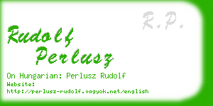 rudolf perlusz business card